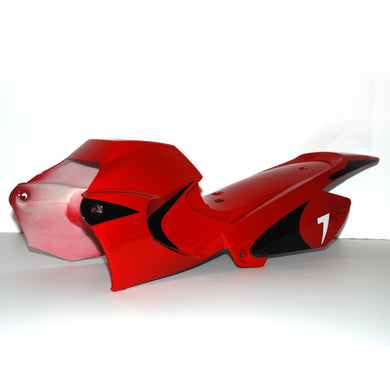 Dirt Bike plastic body tail panel; red with black